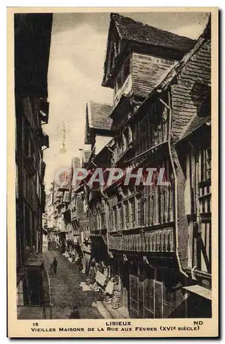 Cartes postales Lisieux Vieilles Maisons De La Rue Aux Fevres