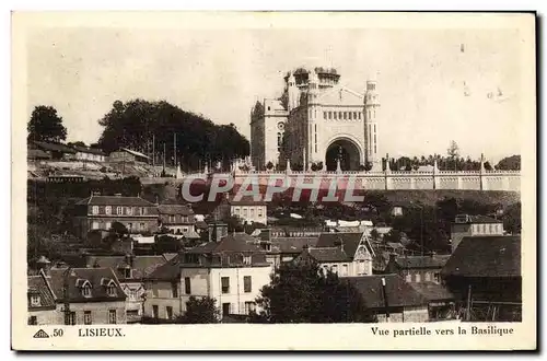 Ansichtskarte AK Lisieux Vue Partielle Vers La Basilique