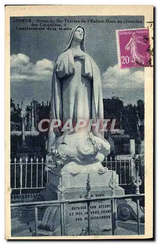 Ansichtskarte AK Lisieux Statue de Ste Therese de l Enfant Jesus au cimetiere des Carmelites a l emplacement de s