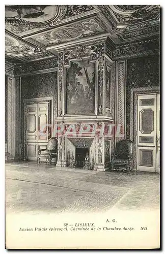 Cartes postales Lisieux Ancien Palais Episcopal Cheminee de La Chambre doree