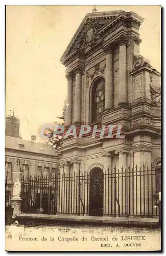 Cartes postales Fronton de La Chapelle du Carmel de Lisieux