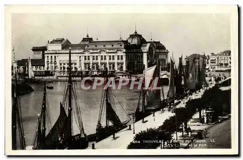 Ansichtskarte AK Trouville La Reine Des Plages Le casino et le port Bateaux