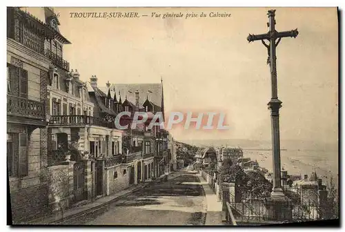 Ansichtskarte AK Trouville Sur Mer Vue Generale prise du Calvaire