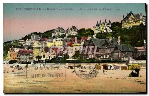 Ansichtskarte AK Trouville La Reine De Plages Les Villas Et La Plage