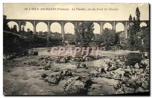 Cartes postales Disle Jourdain Le Viaduc vu du Pont St Silvain