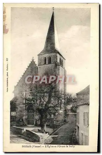 Cartes postales Dissais L Eglise et l Orme de Sully