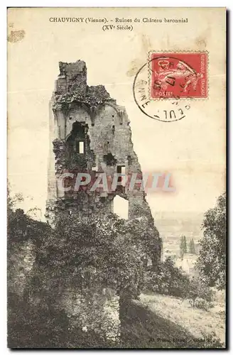 Cartes postales Chauvigny Ruines du Chateau baronnial