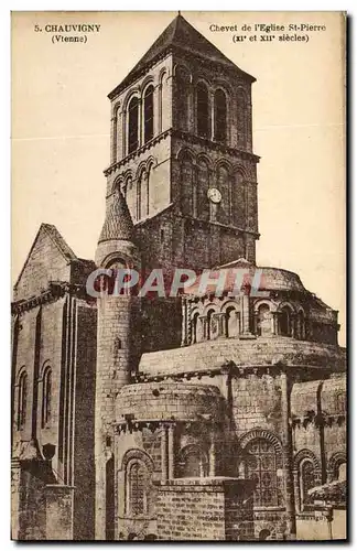 Cartes postales Chauvigny Chevet de l Eglise St Pierre