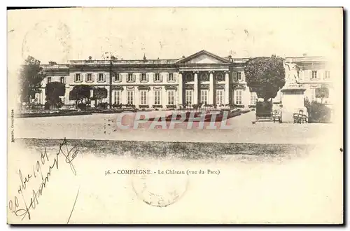 Cartes postales Compiegne Le Chateau Vue du parc