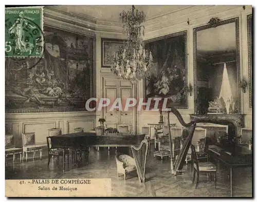 Cartes postales Compiegne Palais Salon de Musique