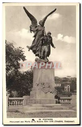 Cartes postales Poitiers Monument aux de la Guerre 1914 1918 Militaira