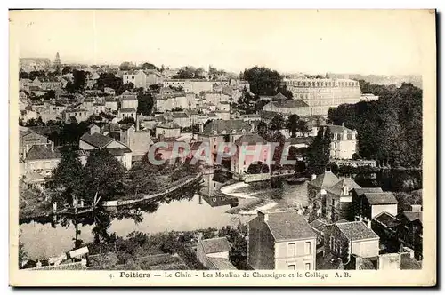 Cartes postales Poitiers Le Clain Les Moulins de Chassaigne et le College