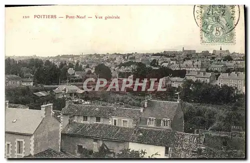 Ansichtskarte AK Poitiers Pont Neuf Vue Generale