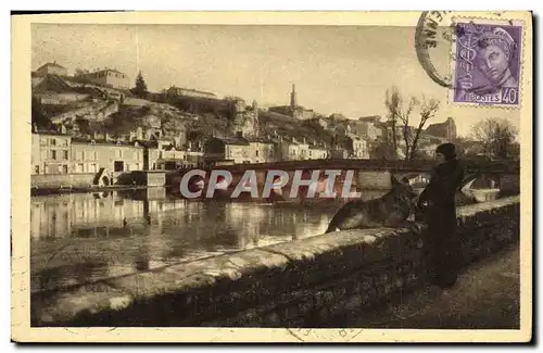 Ansichtskarte AK Poitiers Le Pont Joubert et Coteau des Dunes Chien Berger allemand