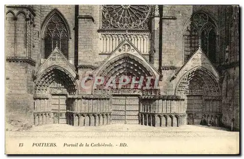 Cartes postales Poitiers Portail de la Cathedrale