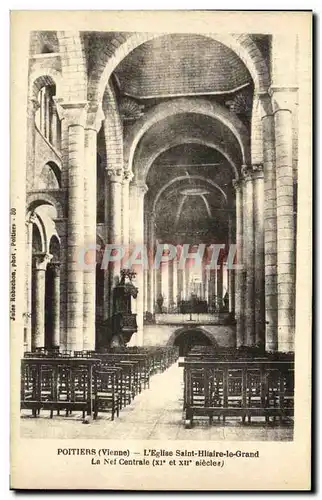 Cartes postales Poitiers L Eglise Saint Hilaire le Grand La Nef Centrale