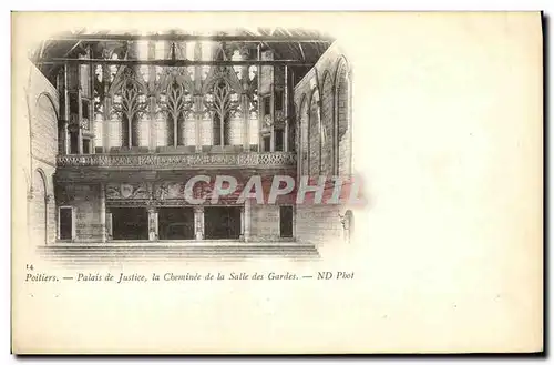 Cartes postales Poitiers Palais Justice la Chemince de la Salle des Gardes