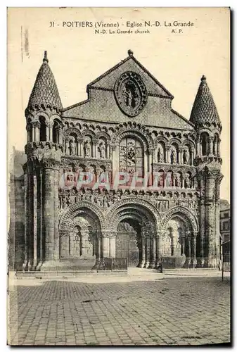 Cartes postales Poitiers Eglise Notre Dame la Grande