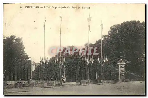 Ansichtskarte AK Poitiers L Entree principale du Parc de Blossac