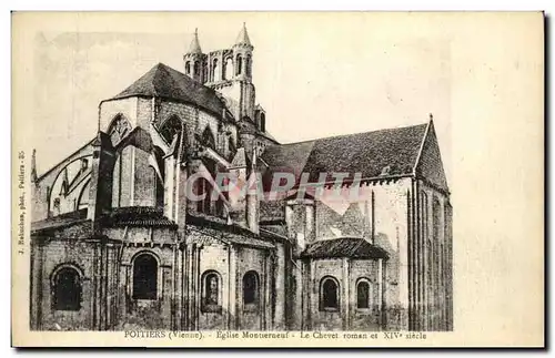 Ansichtskarte AK Poitiers Eglise Montrerneuf Le Chevet Roman et 14eme