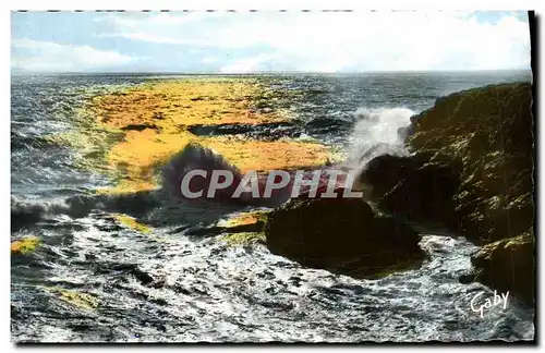 Moderne Karte Sion sur L Ocean Contre jour sur les Rochers