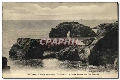 Cartes postales Sion Pres Croix De Vie La Roche Percee Vue Des Falaises