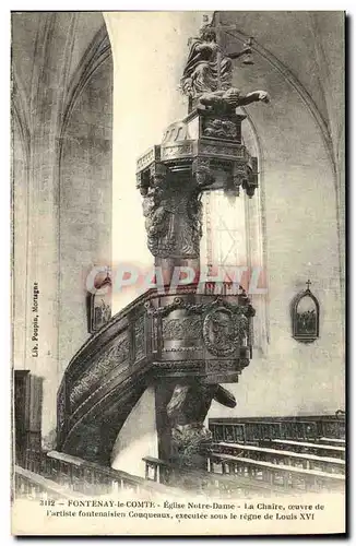 Ansichtskarte AK Fontenay Le Comte Eglise Notre Dame La chaire