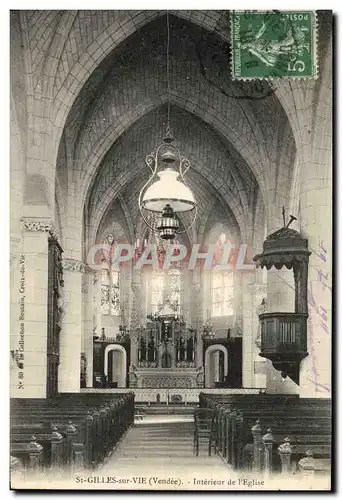 Cartes postales St Gilles sur Vie Interieur de L Eglise