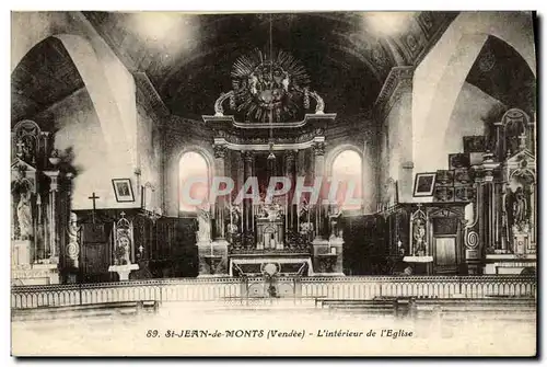 Cartes postales St Jean de Monts L Interieur de L Eglise