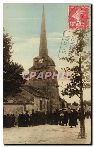 Ansichtskarte AK St Jean de Monts Eglise Folklore Coiffes