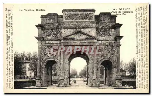 Cartes postales Orange L Arc de Triomphe Face Est