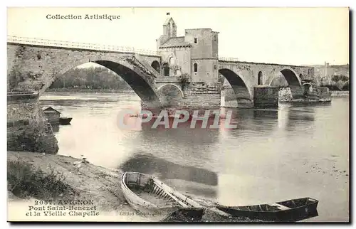 Cartes postales Avignon Pont Saint Benezet et la vieille chapelle