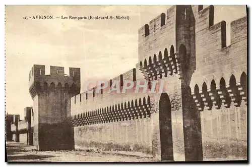 Cartes postales Avignon Les Remparts Boulevard St Michel