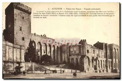 Cartes postales Avignon Palais Des Papes Facade Principale