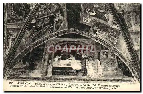 Ansichtskarte AK Avignon Palais des Papes Chapelle Saint Martial Fresques de Matteo Giovannetti de Vitterbio Appa