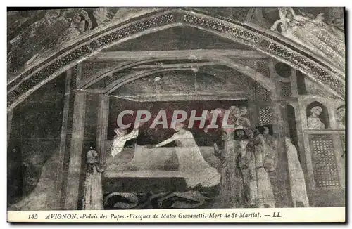 Cartes postales Avignon Palais des Papes Fresques de Mateo Giovanetti Mort de St Martial