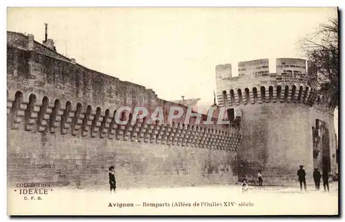 Cartes postales Avignon Les Remparts Allees de l oulie