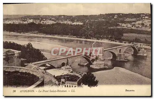 Cartes postales Avignon Le Pont Saint Benezet