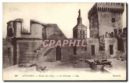 Cartes postales Avignon Palais des Papes La Terrasse