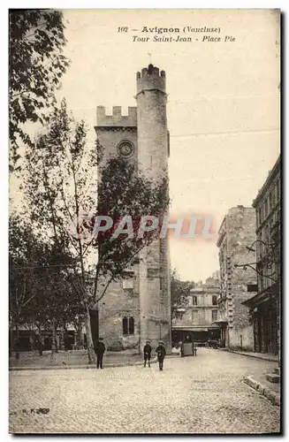 Ansichtskarte AK Avignon Tour Saint Jean Place Pie