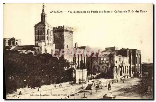 Cartes postales Avignon Vue d ensemble du Papes et Cathedrale ND des Doms