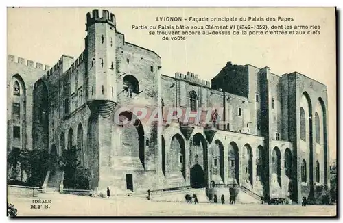 Cartes postales Avignon Facade Principate du Palais des Papes