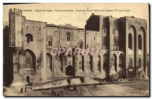 Cartes postales Avignon Palais Des Papes Facade Principalepartie du palais batie sous clement VI