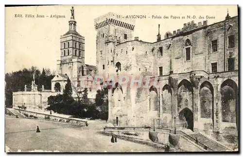 Cartes postales Avignon Palais Des Papes et ND des Doms