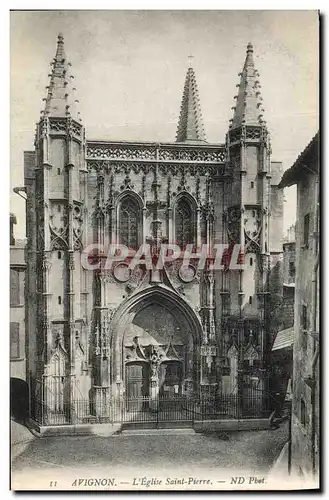 VINTAGE POSTCARD Avignon L Church Saint Pierre