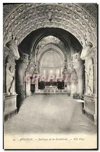 Cartes postales Avignon Interieur de la Cathedrale