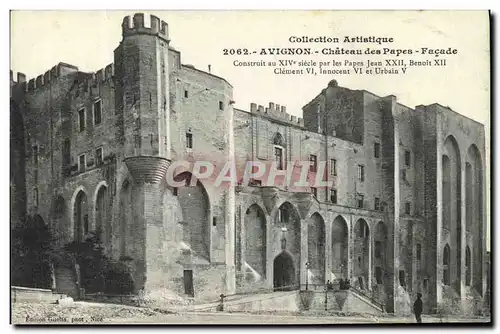 Cartes postales Avignon Chateau des Papes Facade