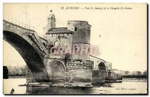 Cartes postales AvignonPont St Benezet Et La Chapelle St Nicolas