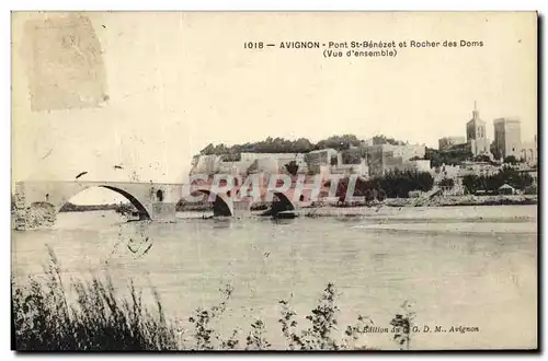 Cartes postales Avignon Pont St Benezet Et Rocher des Doms