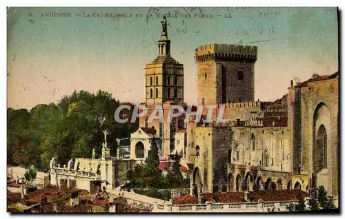 Cartes postales Avignon La Cathedrale Palais des Papes